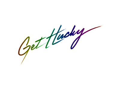 Get Hucky Logo White frisbee logo tagline team ultimate