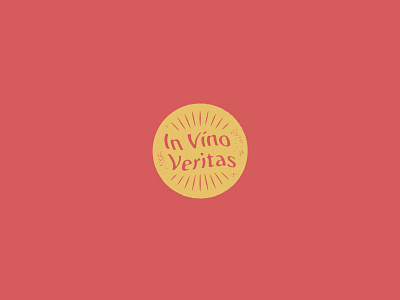 In Vino Veritas graphic design illustration label logo wine