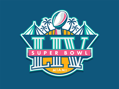 S*per B*wl LIV biggame branding design graphic design illustration logo miami nfl sportsdesign superbowl