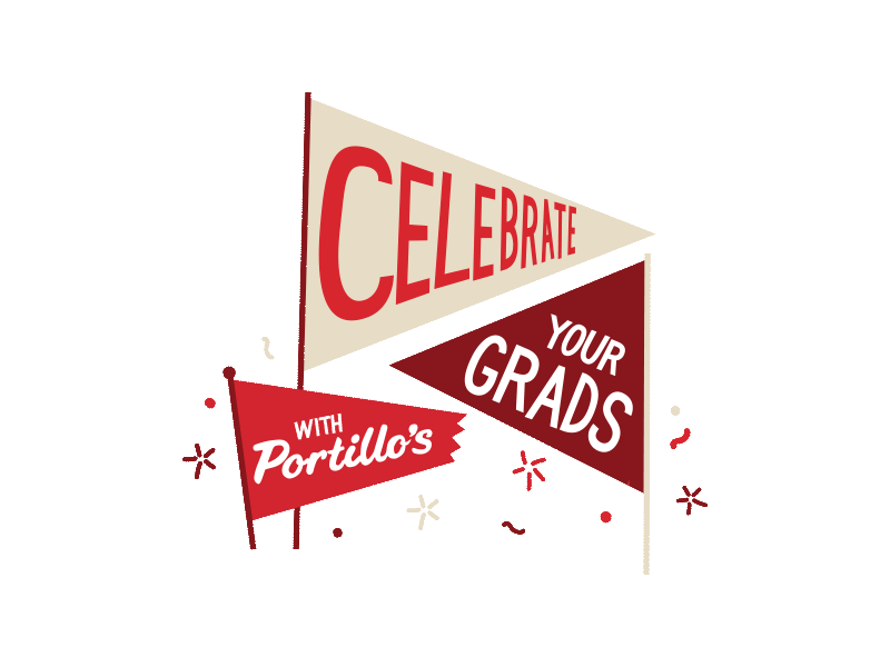 Portillo's Instagram Sticker: Celebrate Your Grads graduation sticker