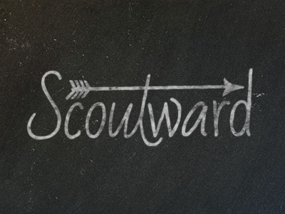 Scoutward Logo boy scouts chalk hand lettering logo