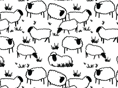 Sheep Pattern marker pattern sheep sketching