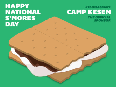 Happy National S'mores Day chocolate illustration marshmallow national smores day smores