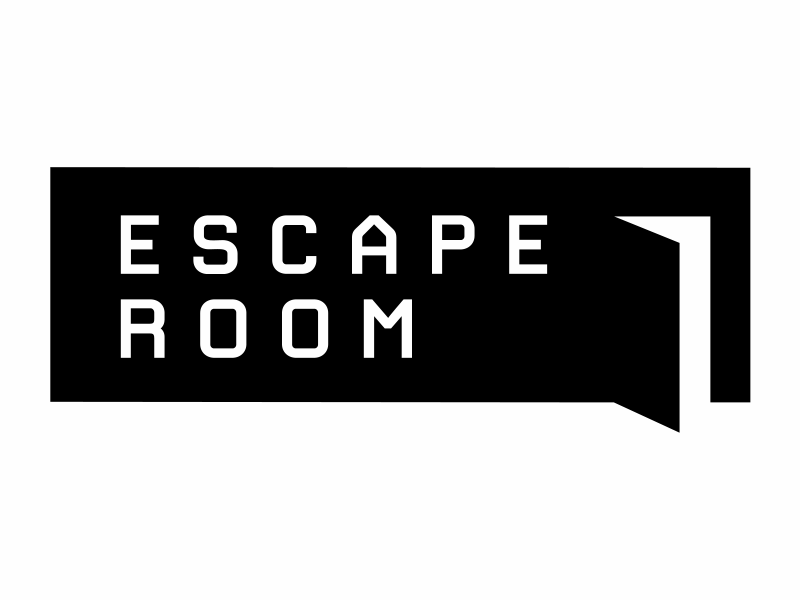 Escape Room animation door escape room logo minimal monospace