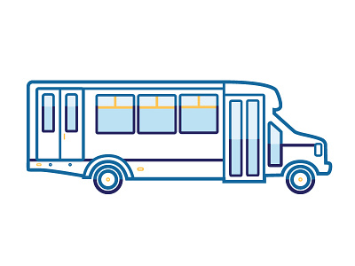 Transportation Vehicle bus drive graphics line art minimal transport transportation vector vehicle