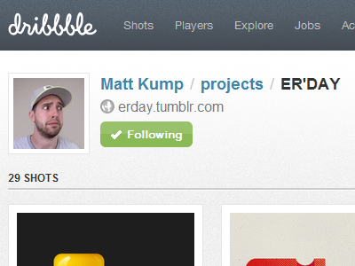 Project - Following dribbble following project