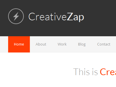 Creative Zap bolt creative lightning orange zap