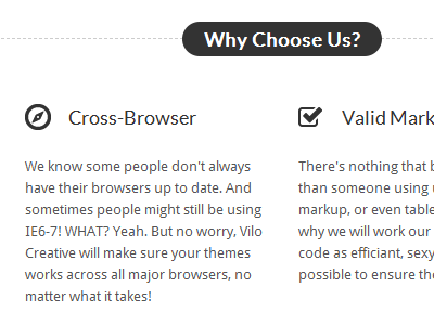 Why Choose Us? agency choose creative us vilo why