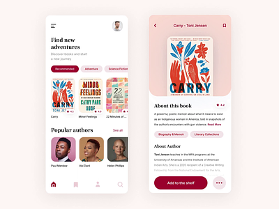 Book Discovery App Concept 📚 app application book book lover book reader books bookstore clean design interface ios reading reading app simple store ui uidesign uiux ux uxdesign