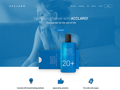 Daily UI #003 - Landing Page cosmetics cream daily daily ui design landing landing page ui ux