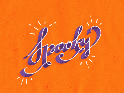Oooh So Spooky! fall festive graphic design hand lettering happy halloween illustrator lettering overlay pumpkin orange spooky textures vector