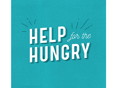 Help for the Hungry digital illustration food drive graphic design lettering vector