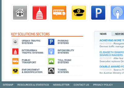 Swarco (Homepage / Icons) infomobility interface design interfaces mobility parking redesign redux san diego toll roads traffic transport tunnel web design web developer website