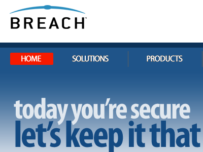 Breach.com (Breach Securities / mod_security Corporate Redesign) blue breach breach securities breach.com corporate linux mod security orange redesign redesigns san diego tech technology web design web development