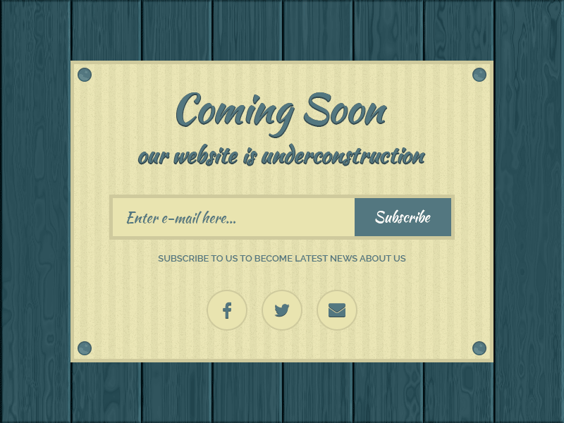 #2 Freebie : Coming Soon Page coming free page social soon subscribe