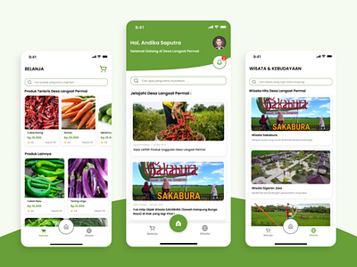Desa Kita App design explore shopping tourism tourist ui ux village