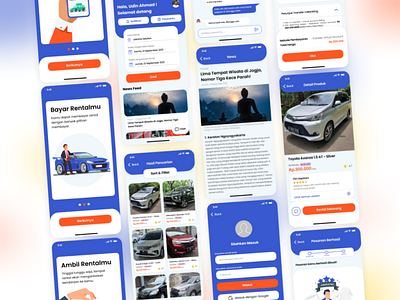 Car Rental App car mobile news rent rental tourism ui ux