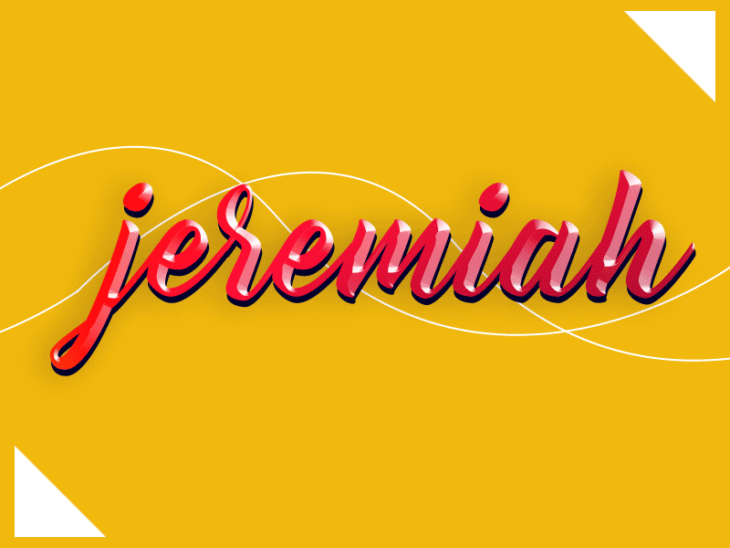 Jeremiah animation gif motion graphic typography