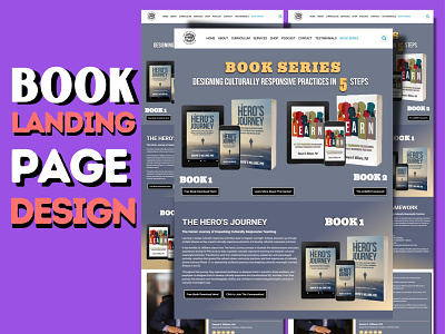 Book Series Landing page design using WordPress amazon book author author landing page author page author website book author book landing page book page book website booklaunch design landing page webpage website page wordpress website