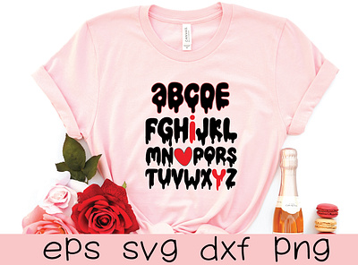 ABC I Love You SVG, Alphabet SVG graduation shirt