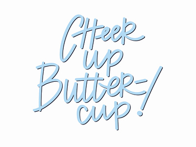 Cheer Up Buttercup blue cheer hand lettering lettering type typography