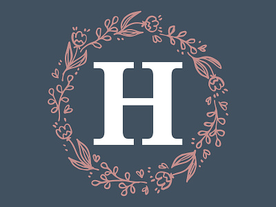 H + Wedding Wreath design illustration stationery stationery design wedding wedding design wedding invite weddings