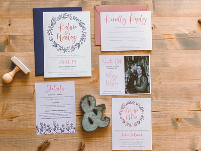 Howery Wedding Suite card design illustration stationery stationery design typography wedding wedding design