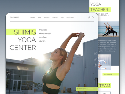 Shimis Yoga Center Redesign Concept design ui ux uxui web design