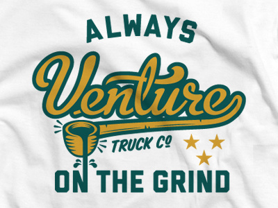 Venture "Hot Pour" T-Shirt always on the grind script skateboard t shirt trucks venture