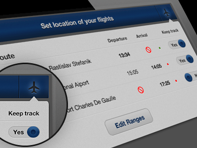 Flight Tracker app design find flight fly gui ipad iphone jet planes tracker ux your