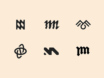 Even more brand mark explorations branding brandmark design letter lettermark logo logos m minimal n o shape simple