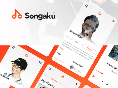 Songaku app branding japan japanese music ui ux