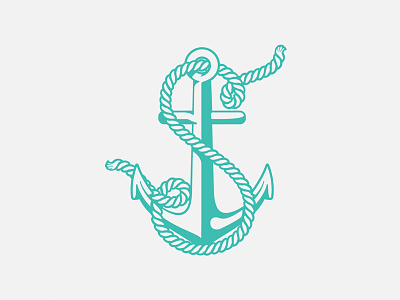 Lettering rope and anchor