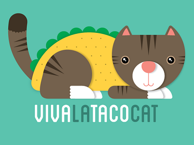 TacoCat cat flat illustration taco
