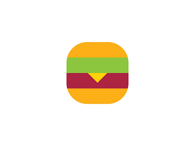 Nomburger eat food hamburger icon nom rounded rectangle