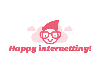 Happy Internetting! clouds face happy illustration internet