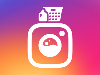 Instamatic instagram logo washing machine