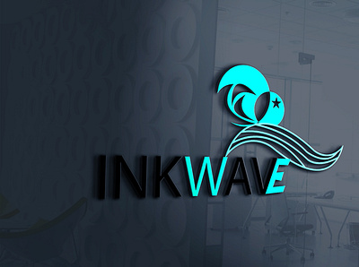 Inkwave Logo 3d animation app branding design graphic design illustration logo motion graphics ui vector