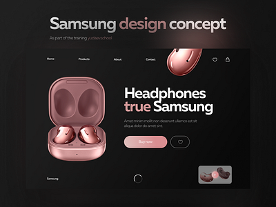 Samsung headphones branding concept design graphic design headphones samsung ux web webdesign