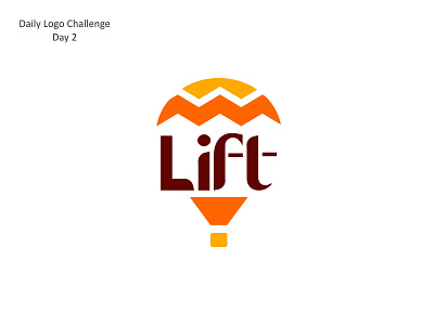 Hot Air Balloon dailylogo dailylogochallenge design hot air balloon lift logo typography