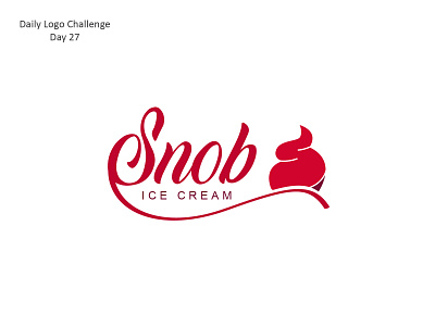 Ice Cream dailylogo dailylogochallenge ice icecream logo logodesign snob