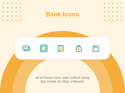 Bank Icons bank cash digital bank finance fintech icon icon a day money ui uidesign
