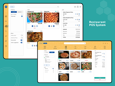 Restaurant POS System 🍔 appdesign design interface pos possystem restaurant ui uiux userinterface ux webdesign