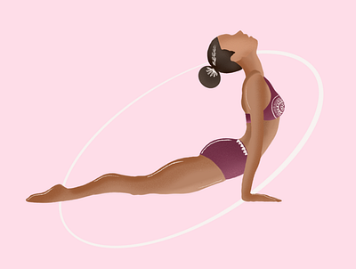 Yoga Series 03 design fitness flat illustration mentalhealth minimal procreate women yoga