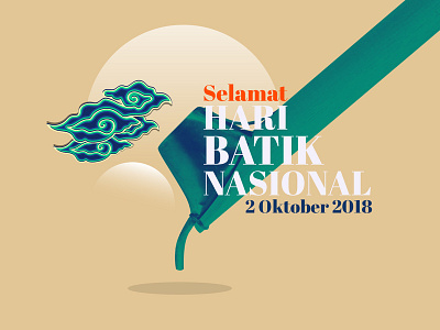 Banner Hari Batik design typography ui ux