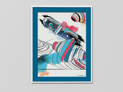 Abstract Shapes (3) 3d abstract art design digital illustration print shape