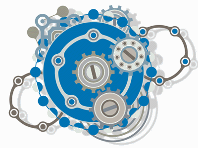 Moving Gears animation cogwheel gear gif