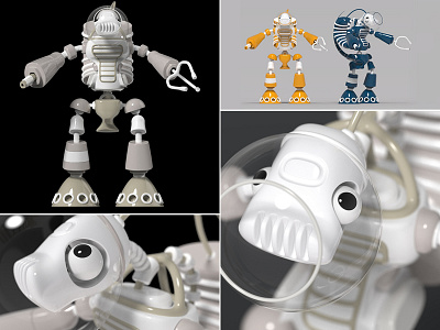 Extraterrestrial (2) 3d alien design robot toy