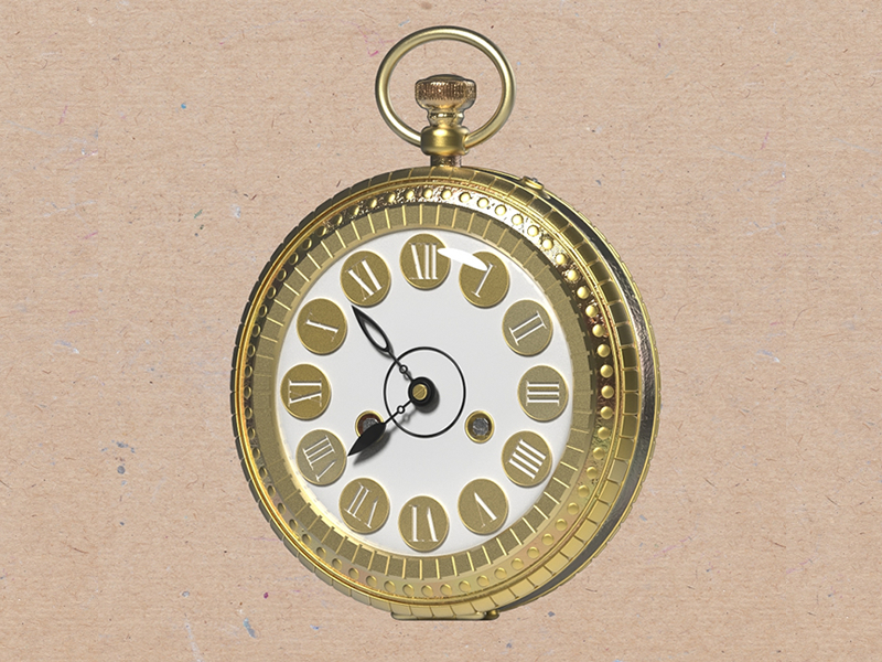 Pocket Watch (2) 3d antiques illustration pocket watch victorian