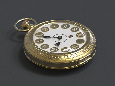Pocket Watch (3) 3d antiques illustration pocket watch victorian